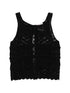 Semicouture Lace Cotton Tank Top Black