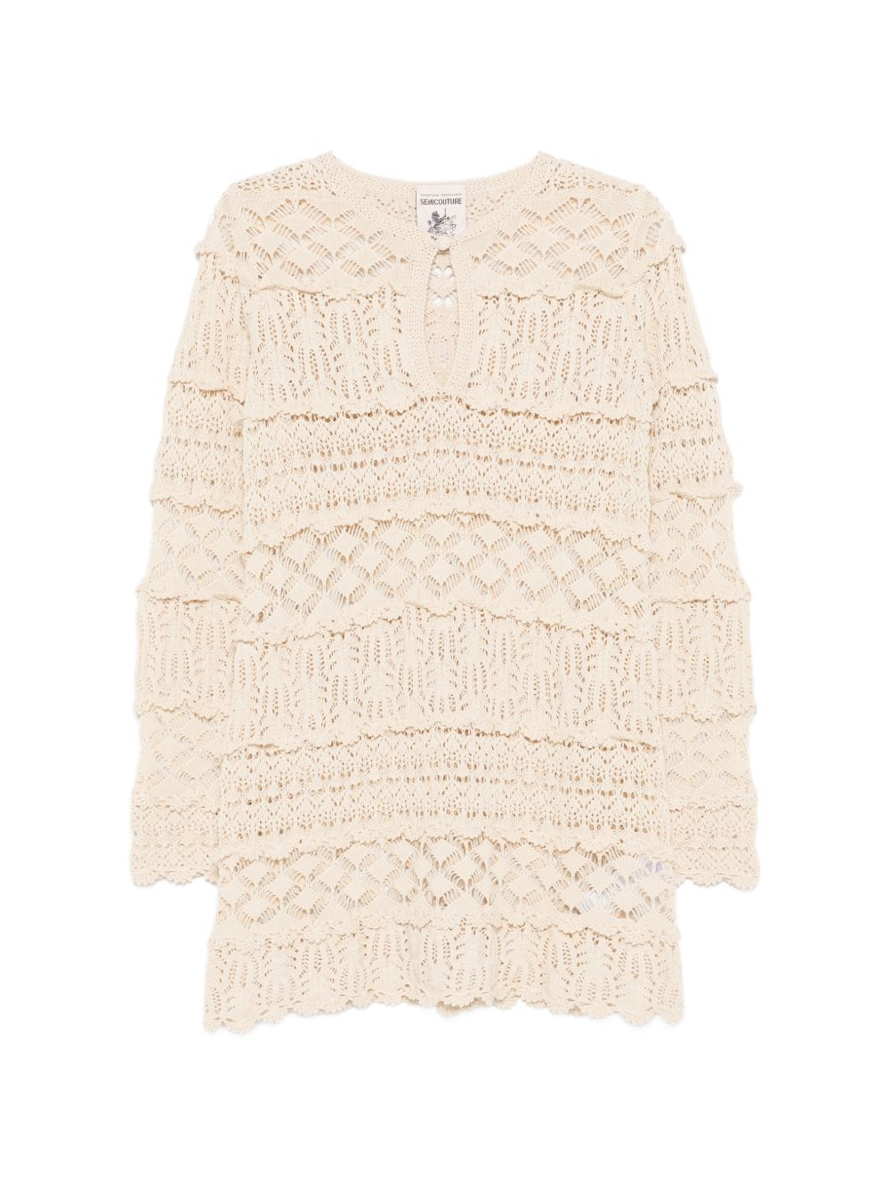 Semicouture Alvina Cotton Mini Dress White