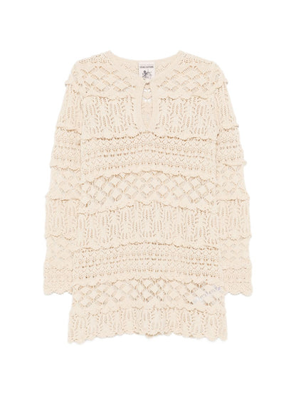 Semicouture Alvina Cotton Mini Dress White