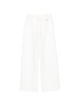 emporio armani wide leg cropped trousers white