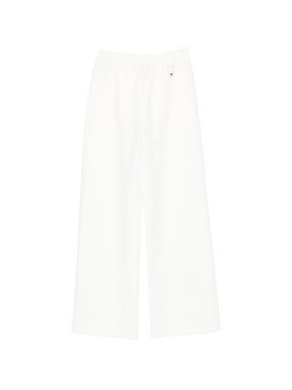 emporio armani wide leg cropped trousers white