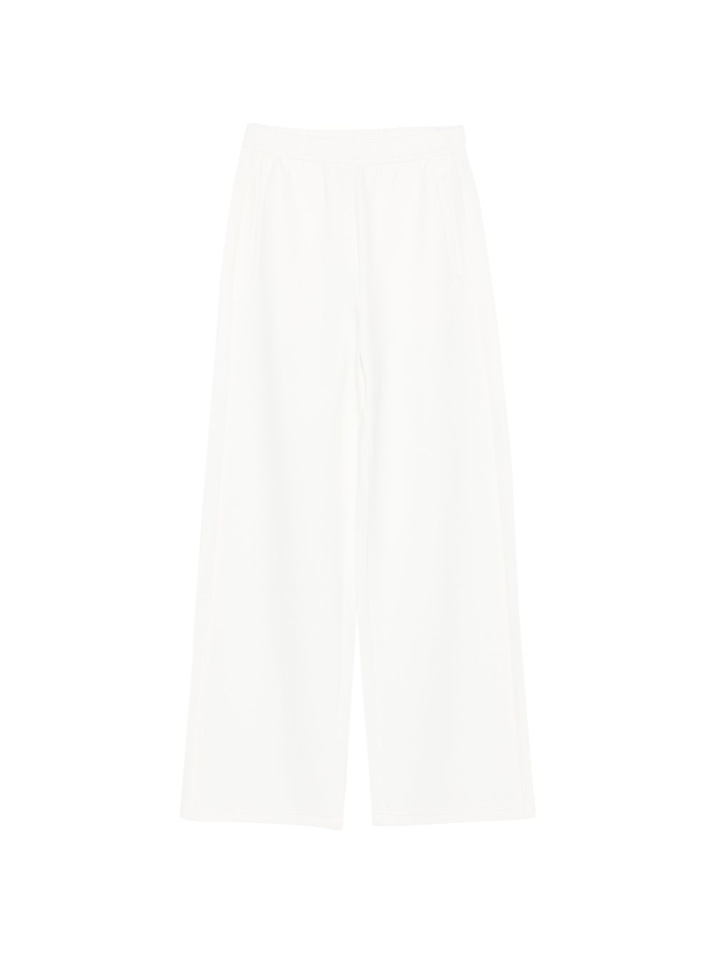 emporio armani wide leg cropped trousers white