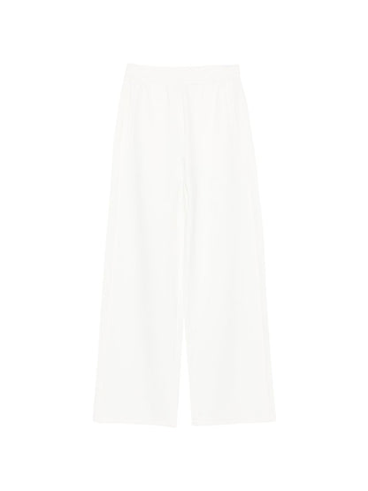 emporio armani wide leg cropped trousers white