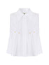 Elisabetta Franchi Sleeveless Pleated Shirt White White