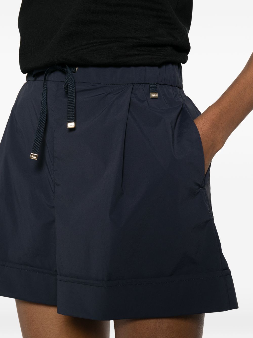 Herno Drawstring Waist Blue Shorts Blue