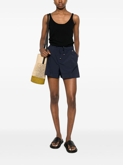Herno Drawstring Waist Blue Shorts Blue
