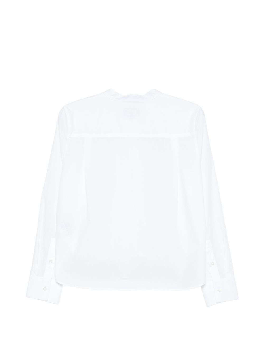 Emporio Armani Band Collar Cotton Shirt White