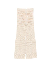 Semicouture Wide Leg Crochet Trousers White