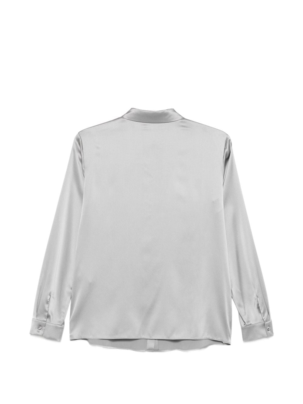 Emporio Armani Silk Long Sleeve Shirt Grey