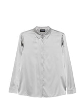 Emporio Armani Silk Long Sleeve Shirt Grey