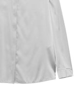 Emporio Armani Silk Long Sleeve Shirt Grey