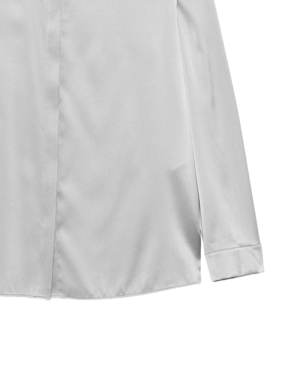 Emporio Armani Silk Long Sleeve Shirt Grey