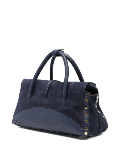 Zanellato Dotta Baby Suede Handbag Blue blue