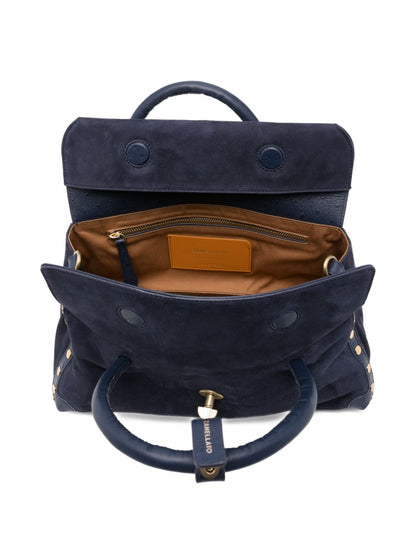 Zanellato Dotta Baby Suede Handbag Blue blue
