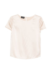 Emporio Armani Silk Short Sleeve Top Powder