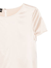 Emporio Armani Silk Short Sleeve Top Powder