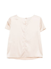 Emporio Armani Silk Short Sleeve Top Powder