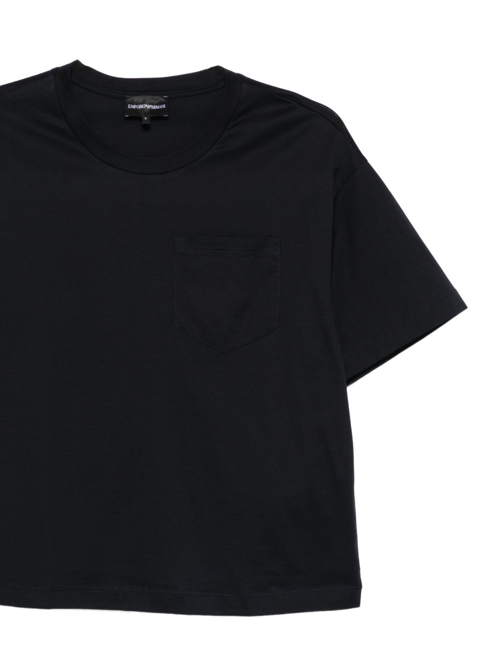 Emporio Armani Chest Pocket Cotton T-Shirt Blue