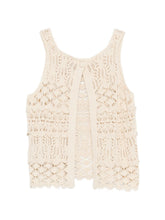 Semicouture Openwork Knit Cotton Top White