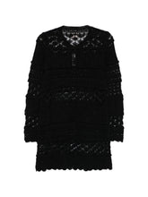 Semicouture Knitted Ruffled Mini Dress Black