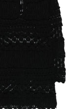 Semicouture Knitted Ruffled Mini Dress Black