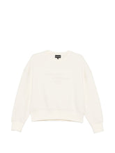 emporio armani crewneck cotton sweatshirt beige