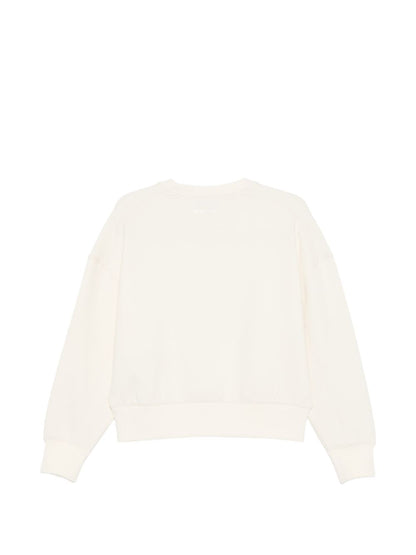 emporio armani crewneck cotton sweatshirt beige