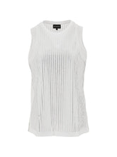 Emporio Armani Cotton Perforated Tank Top White White