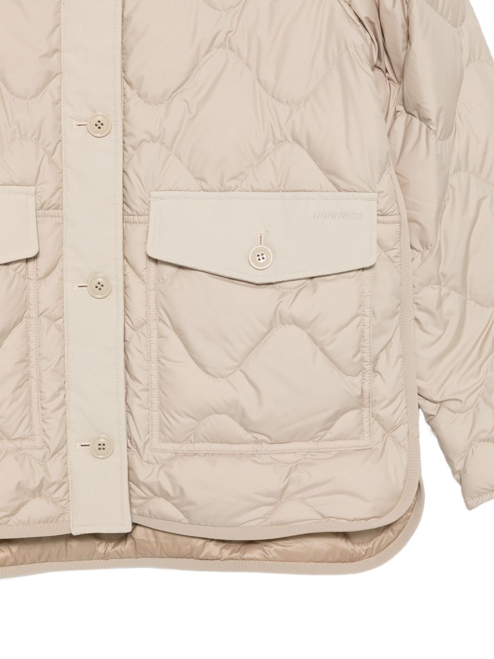 Woolrich Quilted Nylon Blouson Jacket Beige