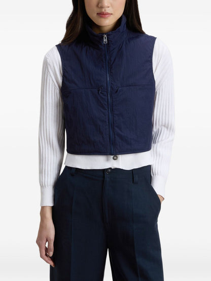 Woolrich Zip-Up Technical Vest Blue blue