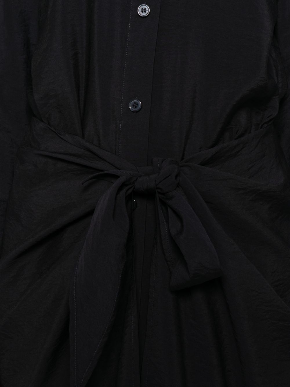 Emporio Armani Tie Detail Long Chemisier Dress Blue