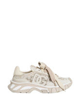 Dolce & Gabbana Ivory Lace Chunky Sneakers Cream
