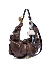 Diesel Gathered Large Hobo Bag Brown brown