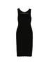 Emporio Armani Ribbed Midi Scoop Dress Black
