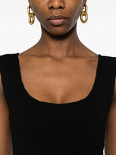 Emporio Armani Ribbed Midi Scoop Dress Black