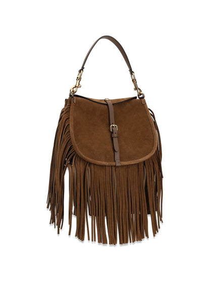 Etro Suede Pony Bag With Fringes LUGGAGE