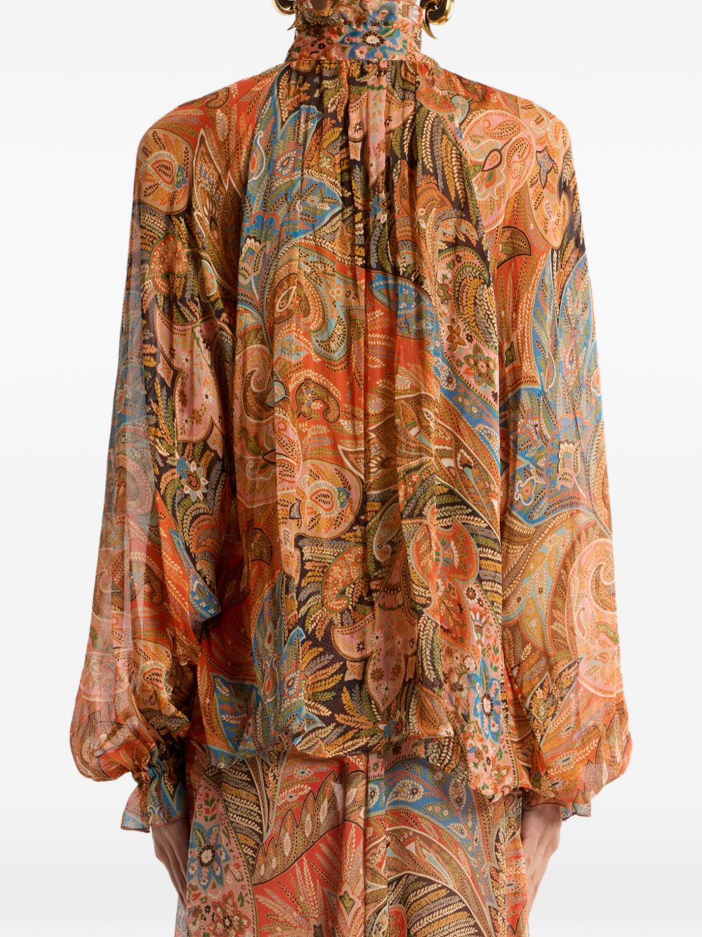 Etro Printed silk shirt PINK