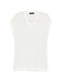 Fabiana Filippi V-neck short sleeves sequin embellishments Openwork top WHITE