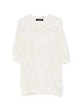 Fabiana Filippi Openwork crewneck t-shirt WHITE