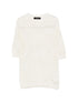 Fabiana Filippi Openwork crewneck t-shirt WHITE