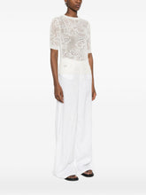 Fabiana Filippi Openwork crewneck t-shirt WHITE