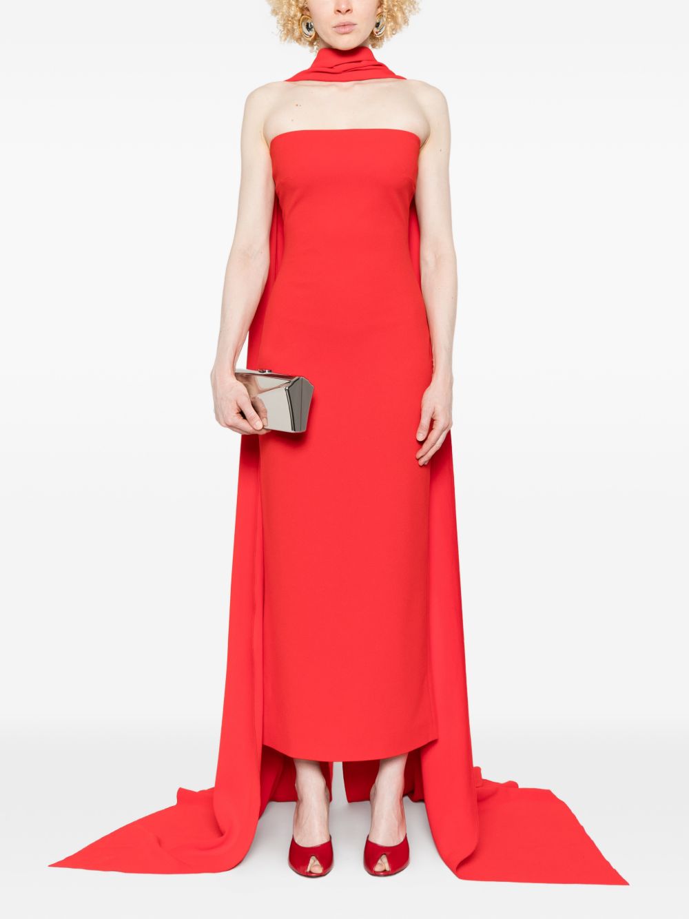 Solace London Martine maxi dress RED