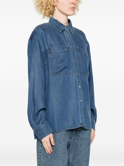 Seven Denim cotton shirt NAVY