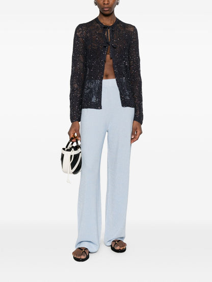 Fabiana Filippi Wide-leg trousers LIGHT BLUE