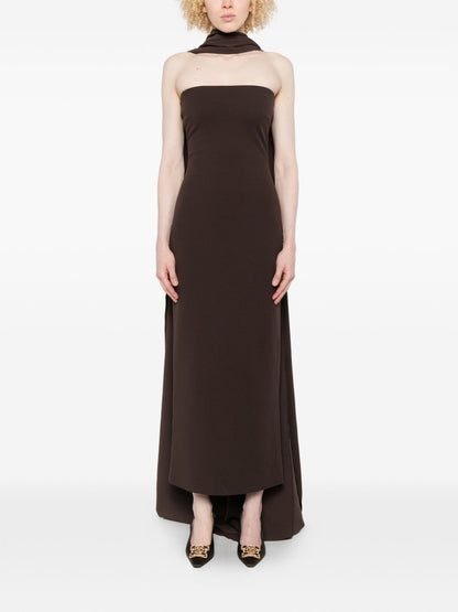 Solace London Martine maxi dress BROWN
