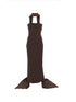 Solace London Martine maxi dress BROWN