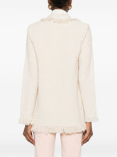 Elisabetta Franchi V-neck patch pockets Cotton double-breasted jacket WHITE