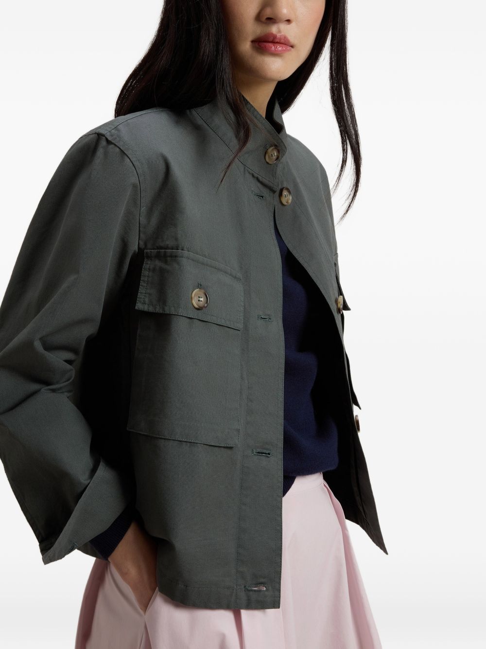 Woolrich Canvas field overshirt GREEN