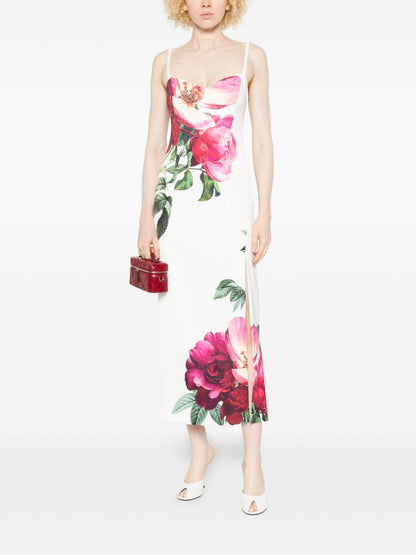 Alice + Olivia Printed long dress WHITE