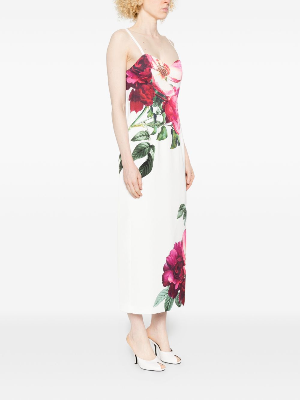 Alice + Olivia Printed long dress WHITE